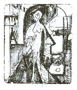 Entcounter - lithography, Ernst Ludwig Kirchner